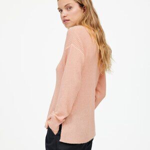 NWOT Madewell Ribbed Alpaca Blend Sweater in Pale Blush Size Medium